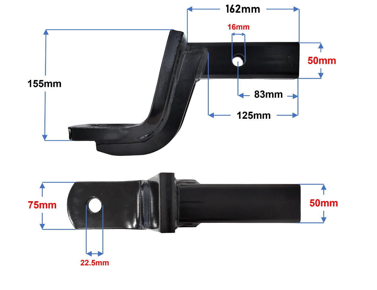 Trojan Trailer Ball Mount - 155x162mm - 3500kg