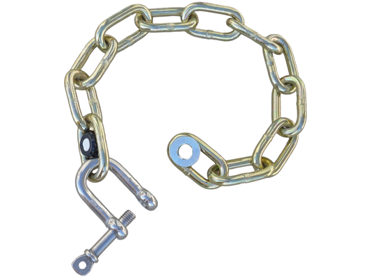 12-Link 8mm Safety Chain - SS D-Shackle, Insert & Washer