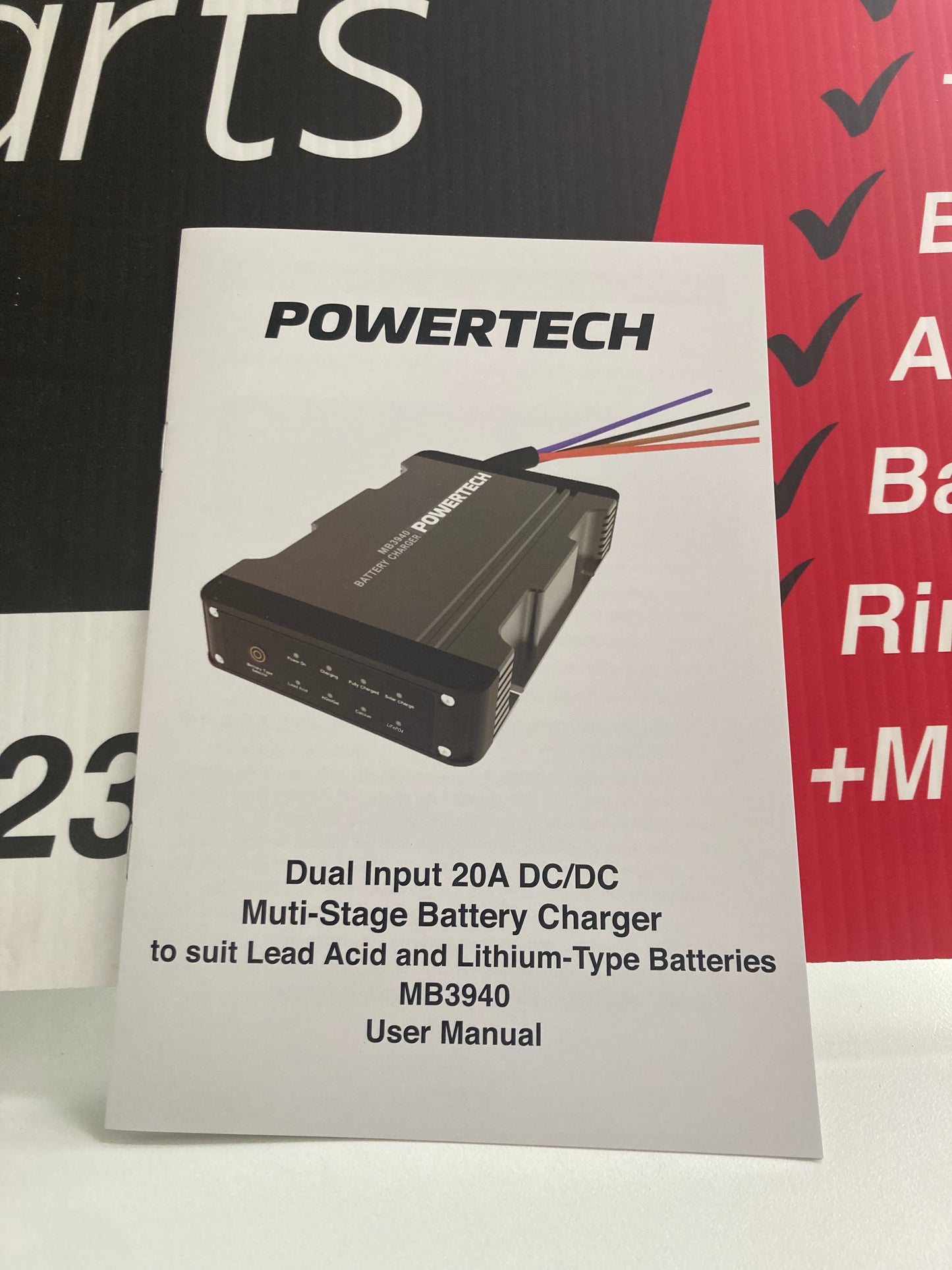 Dual Input 20A DC/DC Multi-Stage Battery Charger - suit Lead and Lithium Style Batteries