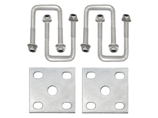 Square U-Bolt & Axle Plate Kit (Galvanised) - M12 51x100mm