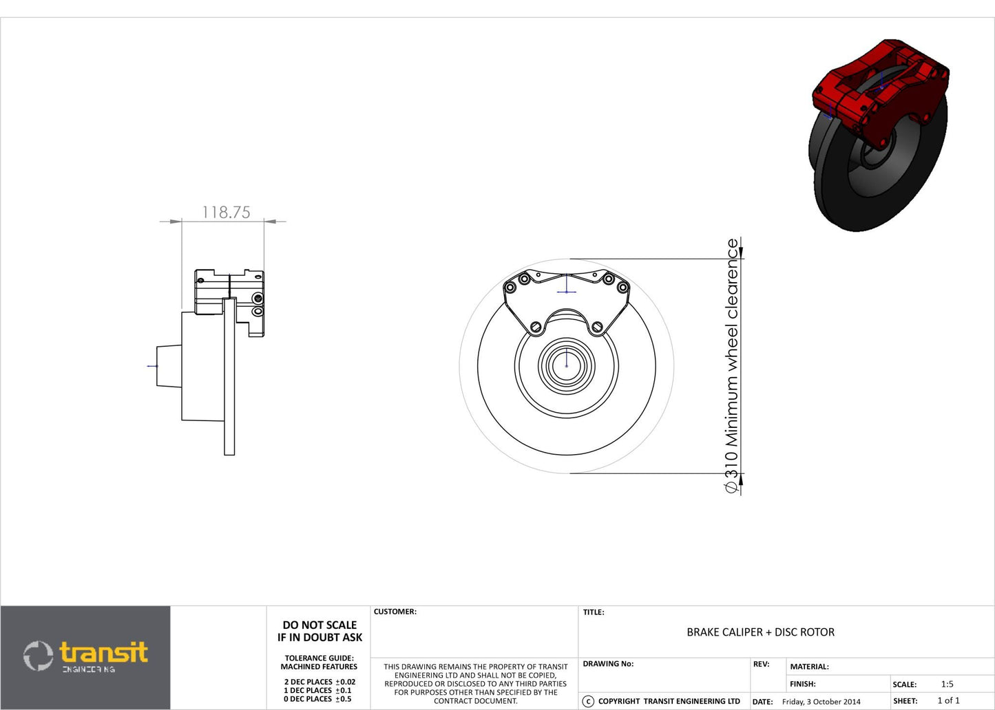 Transit Engineering Braking Kit - Multiple Options