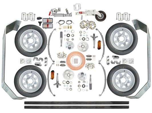 Trojan 2500kg Low-Rider Tandem Trailer Kit - 14" Wheel