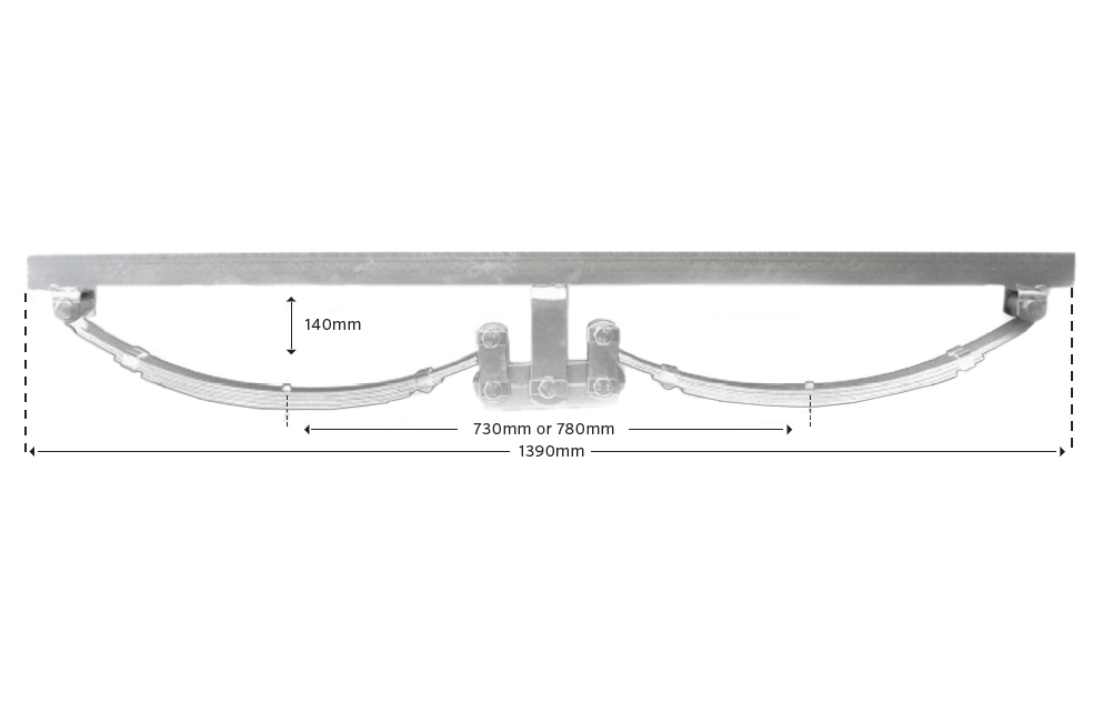 Trojan Double Eye Rocker Type - 2500kg or 3500kg - 50mm wide - Mounted on Galvanised Angle Iron - Pair