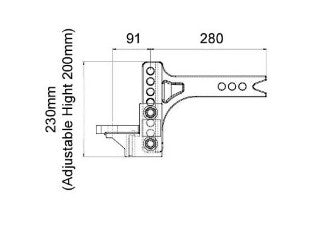 Trojan Pro Towball Mount Adjustable Heavy Duty