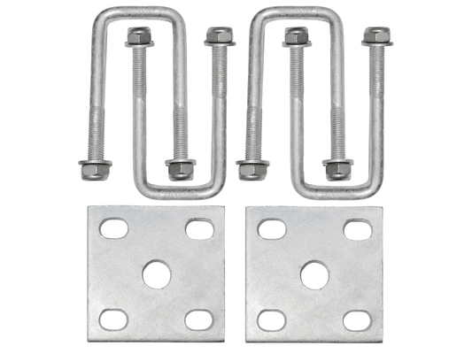 Square U-Bolt & Axle Plate Kit (Galvanised) - M12 51x130mm