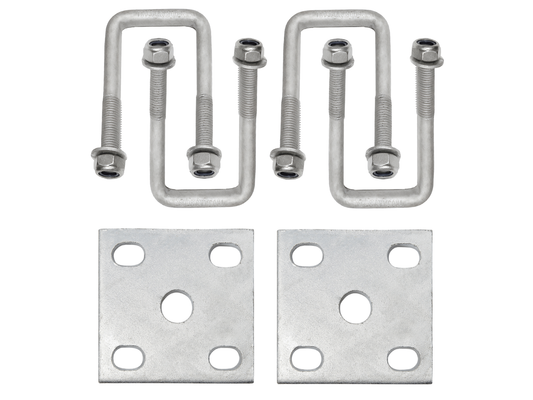 Square U-Bolt & Axle Plate Kit (Galvanised) - M12 51x110mm