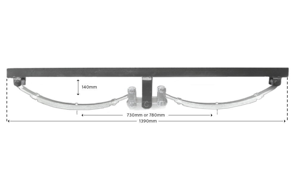 Trojan Double Eye Rocker Type - 2500kg or 3500kg - 50mm wide - Mounted on Bare Angle Iron - Pair