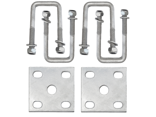 Square U-Bolt & Axle Plate Kit (Galvanised) - M12 51x120mm