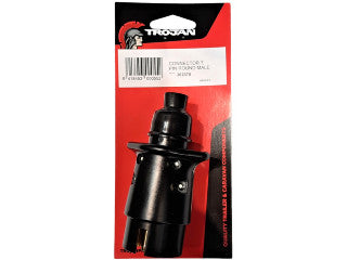 7 Pin Round Male Plug - Packaged