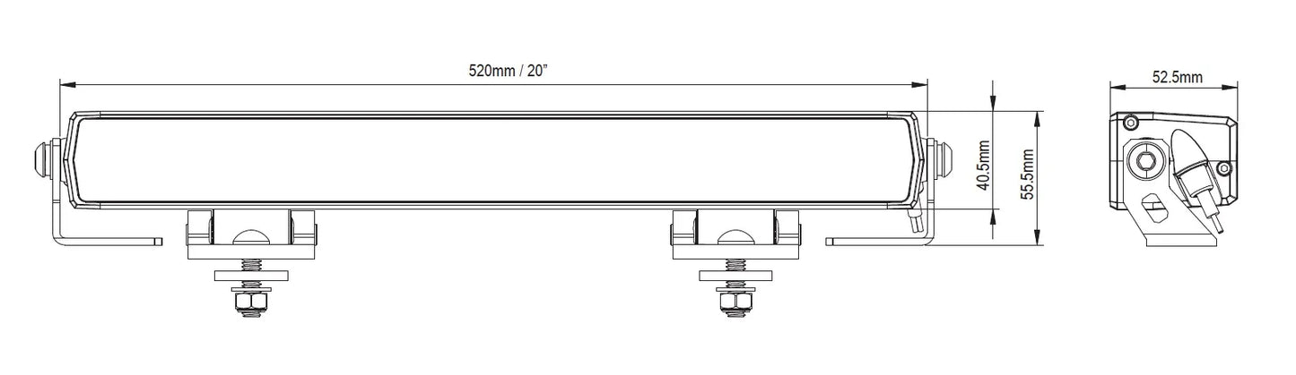 HULK LED Driving Lamp Lightbar Driving Beam 9-36V 180W 13,200 Lumens