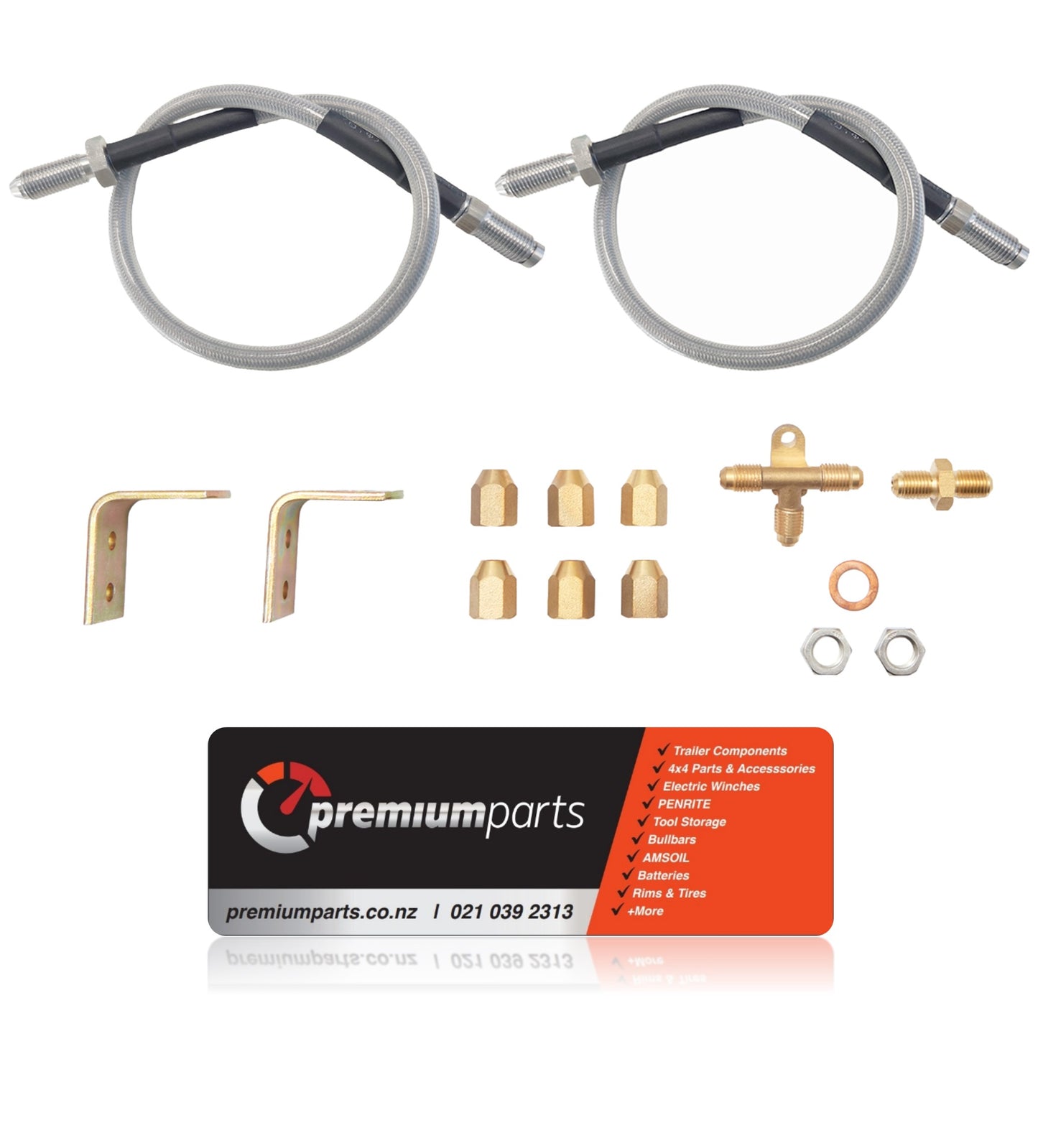 Trojan HOSE KIT - SINGLE AXLE - S/STEEL