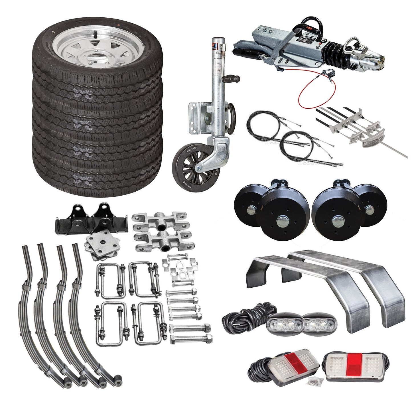EuroBrake Braked Tandem Axle Trailer Kit, 3,500 kg