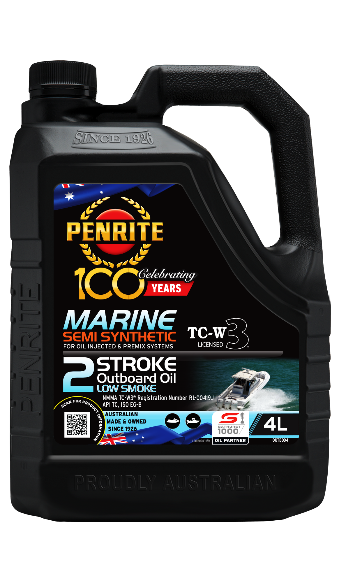 PENRITE MARINE OUTBOARD 2 STROKE OIL (Semi Syn) - 4L