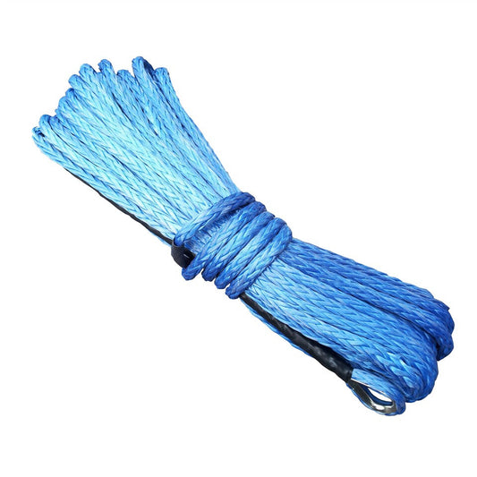 30M x 10MM Synthetic Winch Rope - Blue, Red, Grey Options