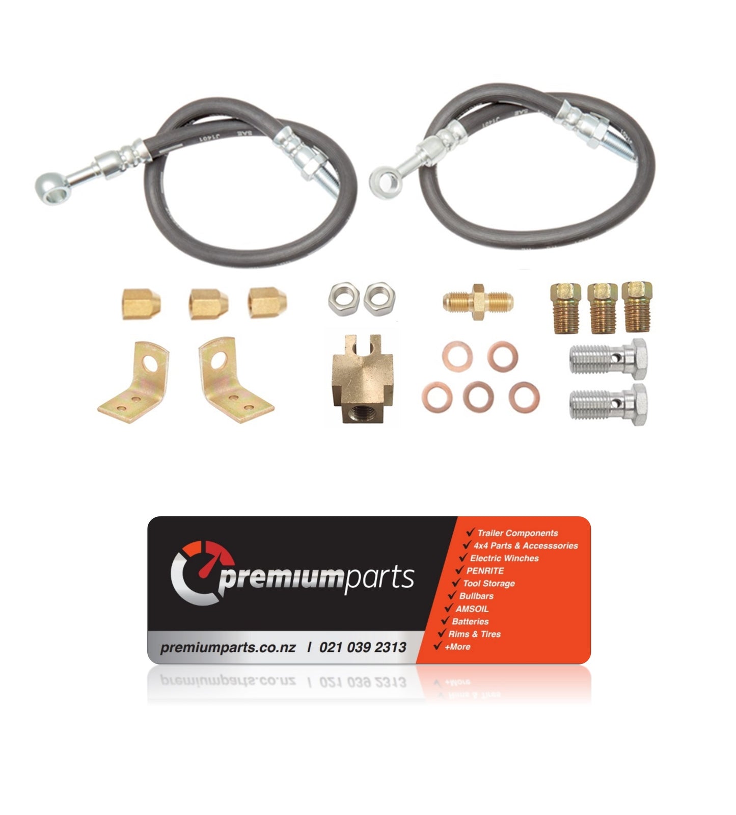 Trojan HOSE KIT 3/8 BANJO - SINGLE AXLE