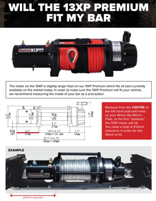 RUNVA 13XP Premium Winch 24V with Synthetic Rope