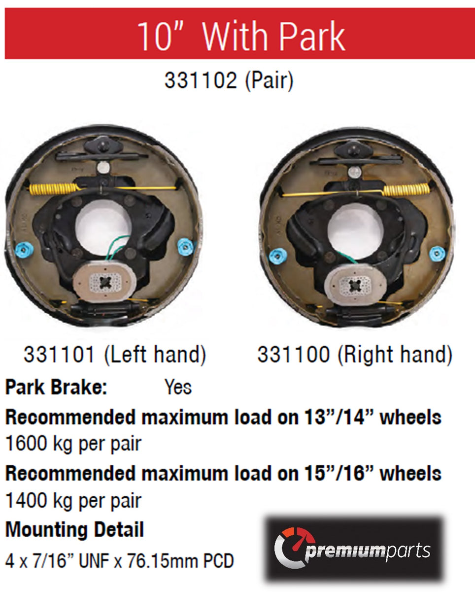ALKO Electric Drum Brake Assemblies 10" Premium Parts NZ