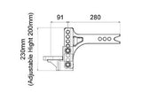 Trojan Pro Towball Mount Adjustable Heavy Duty