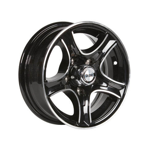 Treadway alloy trailer rim 13x5 - Razor Black 5x4.5" PCD