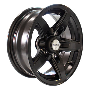 Treadway alloy trailer rim 14"x5.5" Blade Satin Black 5x4.5 PCD
