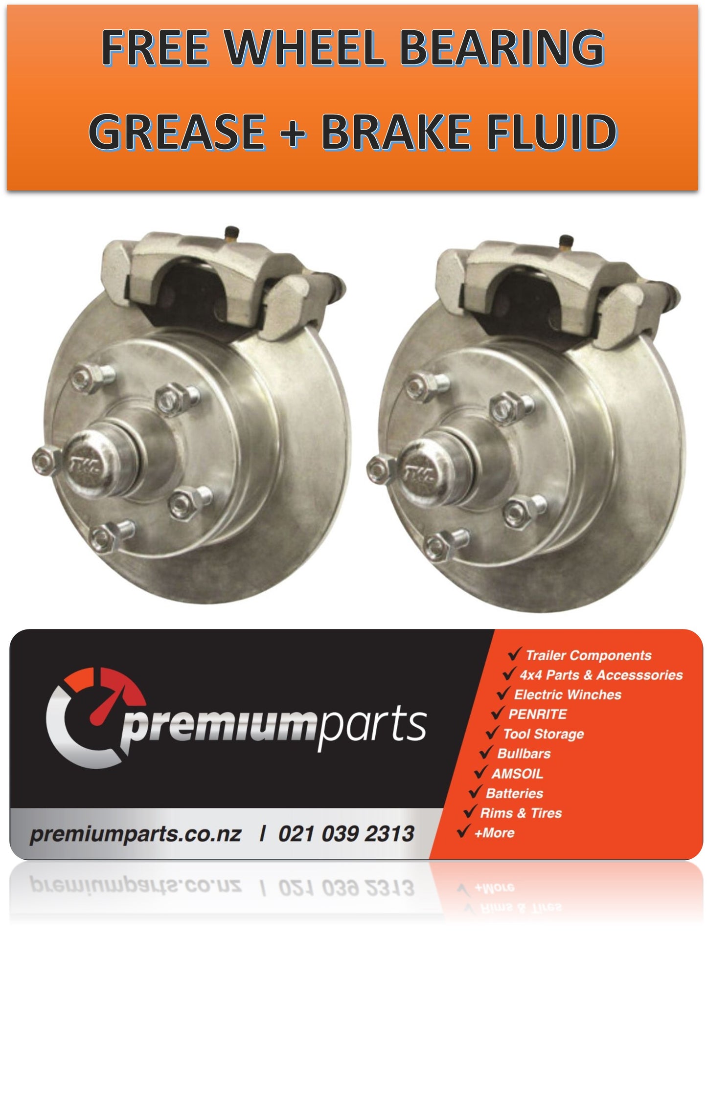 Brake Kit Hydraulic Disc 1750kg 5 x 4-1/2 Falcon