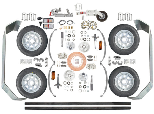 Trojan Braked Tandem Rocker Axle Kit - 14" Wheel