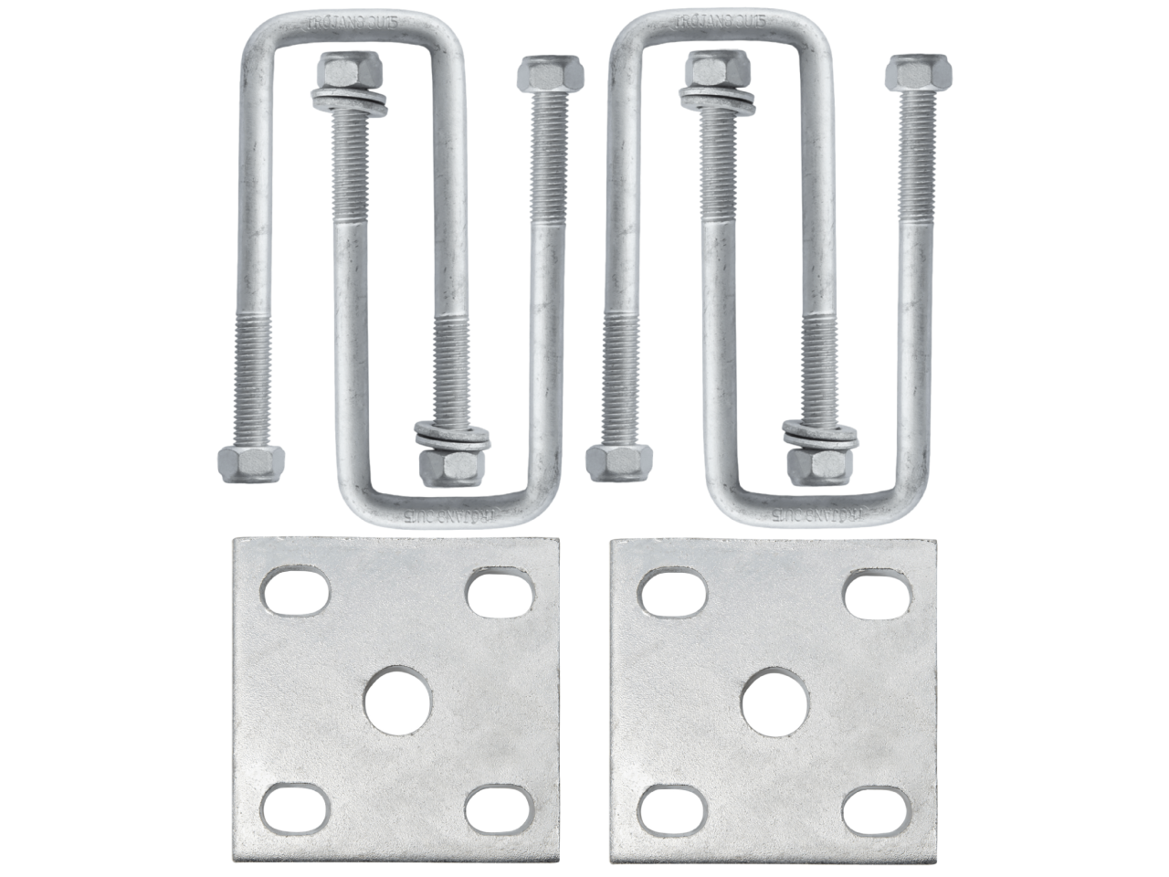 Square U-Bolt & Axle Plate Kit (Galvanised) - M12 51x140mm