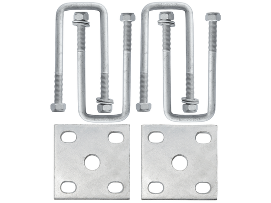 Square U-Bolt & Axle Plate Kit (Galvanised) - M12 51x140mm