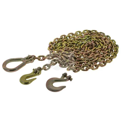 HULK DRAG CHAIN 8MM X5M 8000KG MATERIAL G70 20Mn2 W/3 HOOKS