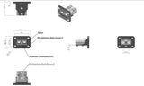 HULK Single flush mount housing with 50amp anderson style plug