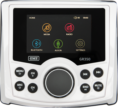 GME GR350BT Bluetooth AM/FM Marine Stereo - White or Black