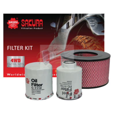 FILTER KIT OIL AIR FUEL TOYOTA HILUX LN147 LN167 LN169 LN172