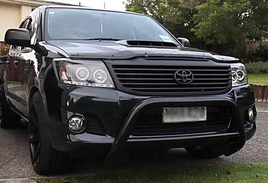 Nudge Bar 009 Low Black for Toyota Hilux 2005-2015 (with Bracket Kit)