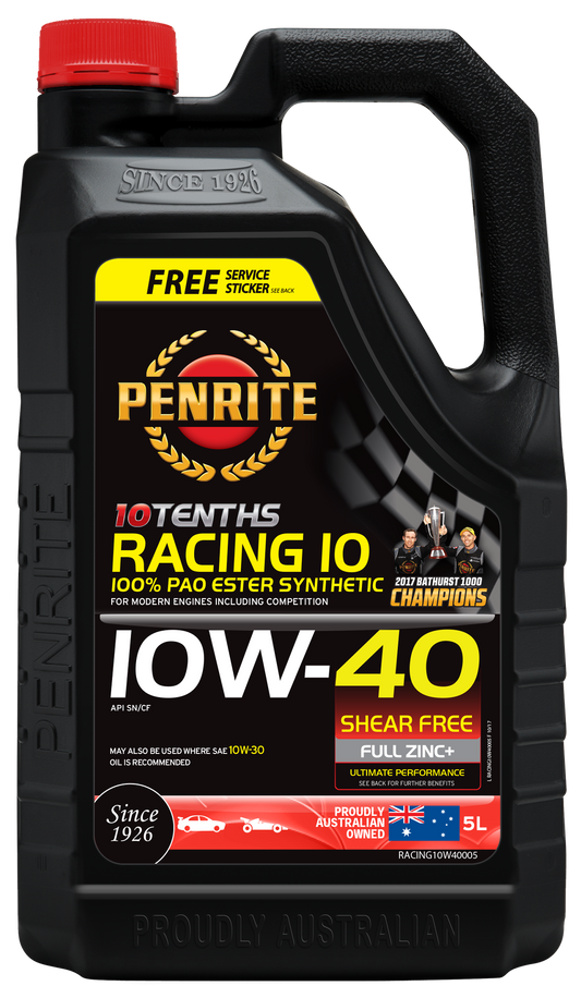 PENRITE 10 TENTHS RACING 10W-40 (100% PAO & ESTER) 5L