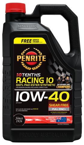 PENRITE 10 TENTHS RACING 10W-40 (100% PAO & ESTER) 5L