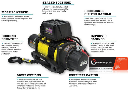 Dobinsons 12000LBS Winch with Synthetic Rope