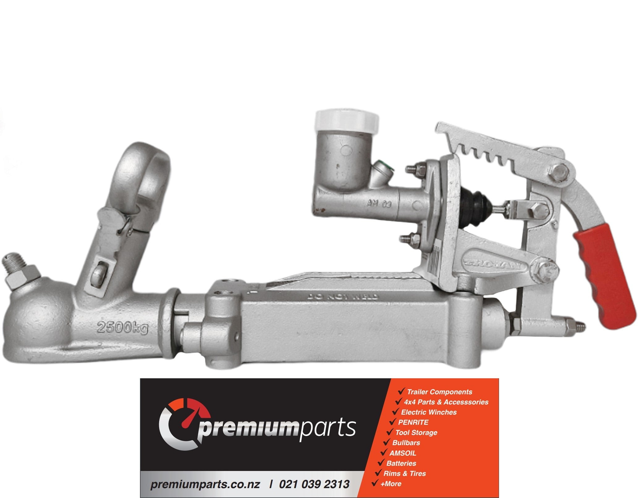 Trojan Hydraulic Braked + Override Coupling 2500kg capacity - 1