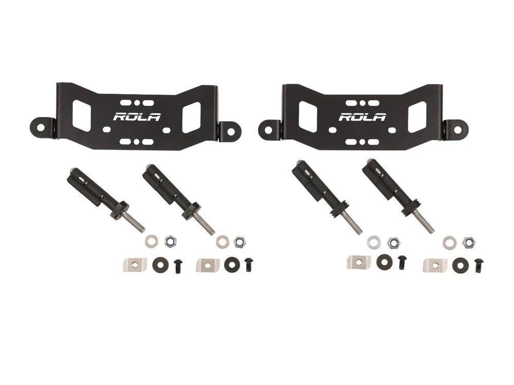 ROLA Flat Mount Recovery Track Holder - Ratchet Tie Down Pair - 2.5cm x 3.6cm