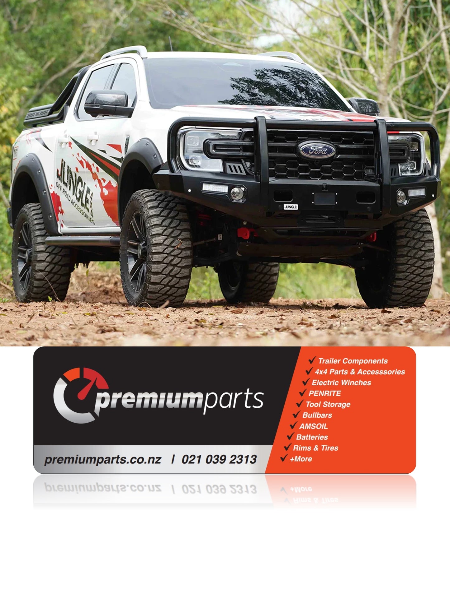 JUNGLE 4X4 BULL BAR TO SUIT FORD RANGER RA / NEXT GEN 2022-ONWARDS