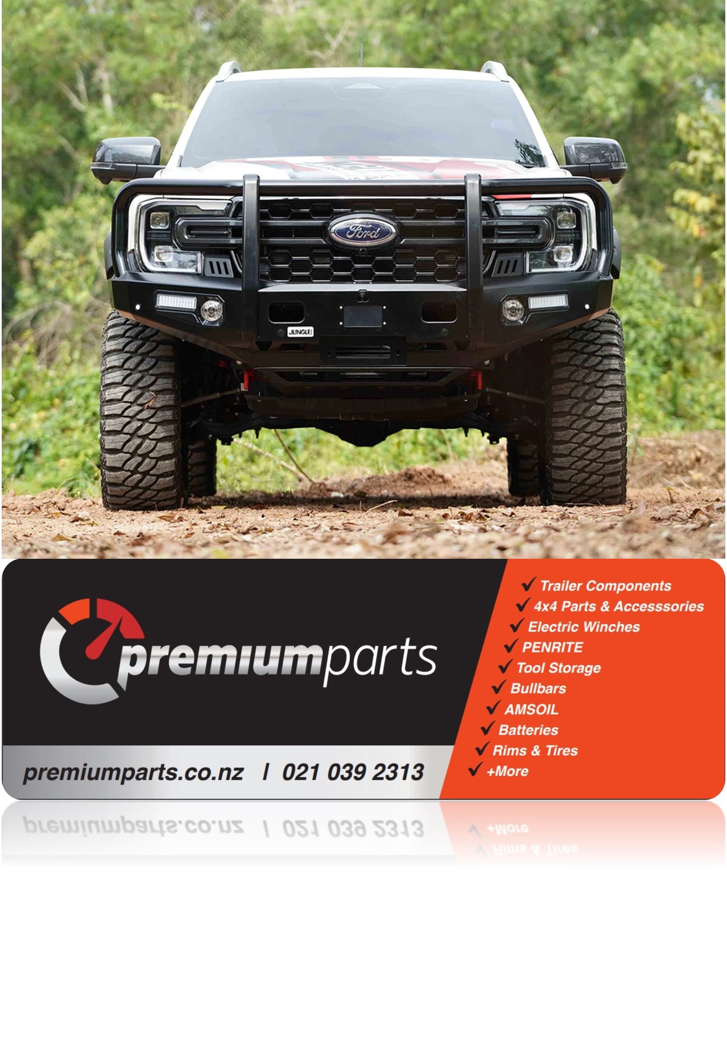 JUNGLE 4X4 BULL BAR TO SUIT FORD RANGER RA / NEXT GEN 2022-ONWARDS