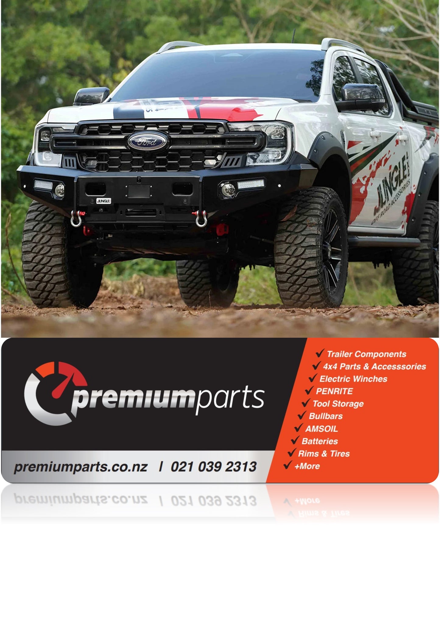 JUNGLE 4X4 BULL BAR TO SUIT FORD RANGER RA / NEXT GEN 2022-ONWARDS