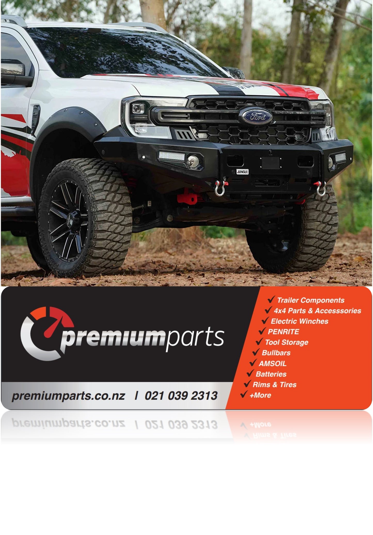 JUNGLE 4X4 BULL BAR TO SUIT FORD RANGER RA / NEXT GEN 2022-ONWARDS
